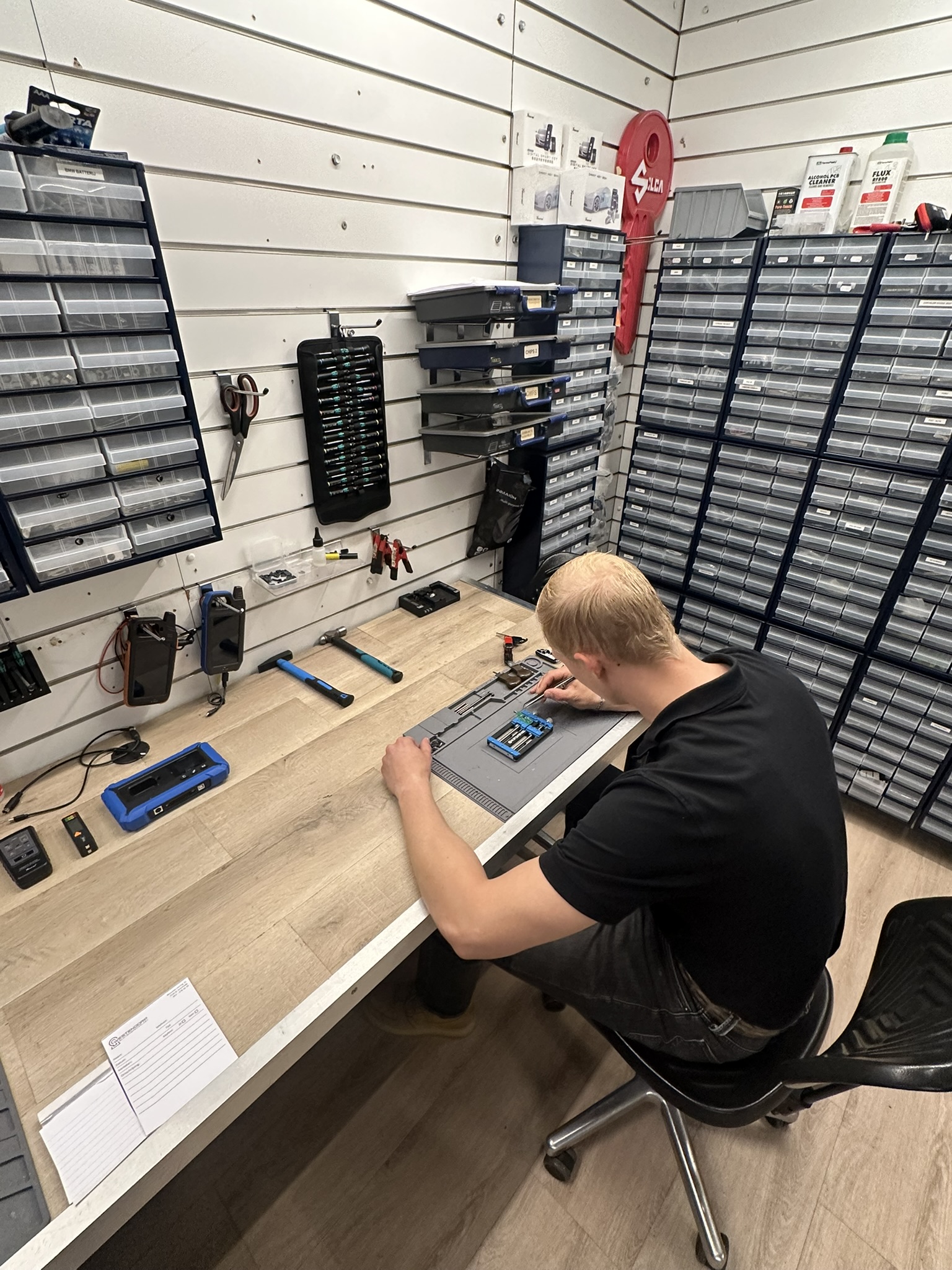 Sleutels en cilinders voor een sluitplan in de werkplaats