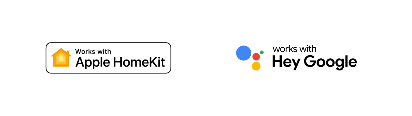 Werkt met Apple HomeKit en Hey Google