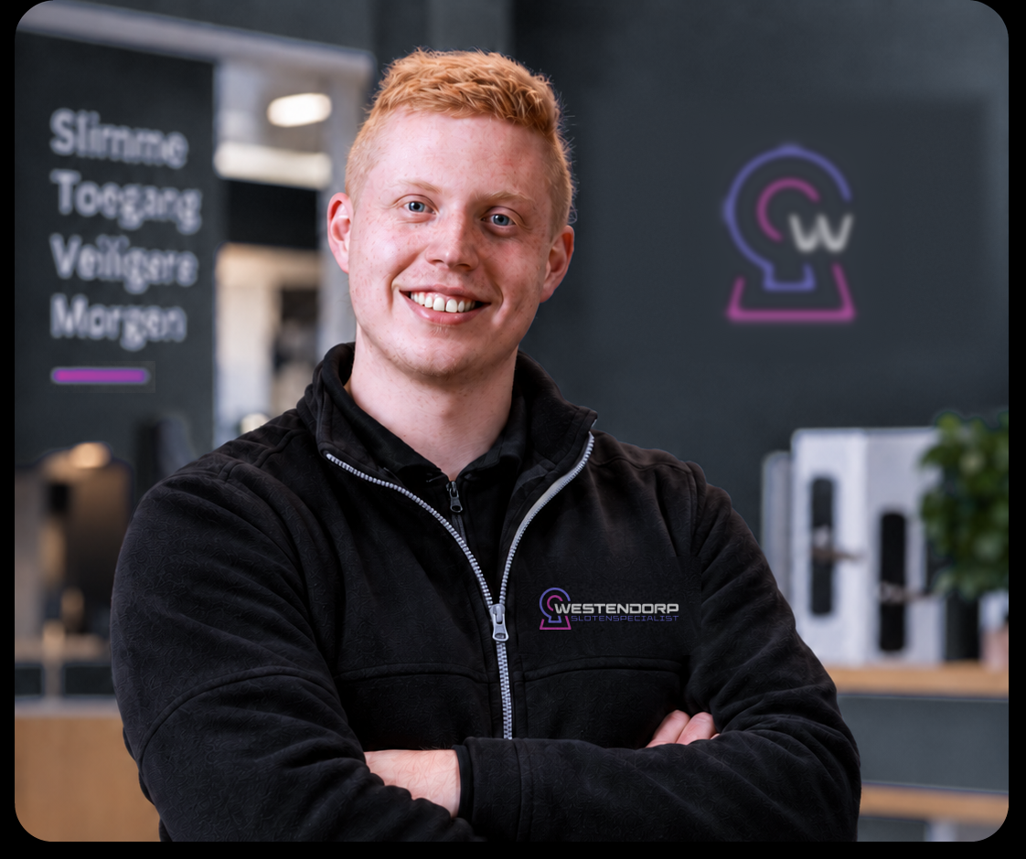 Lars van Westendorp Slotenspecialist in de winkel in Enschede